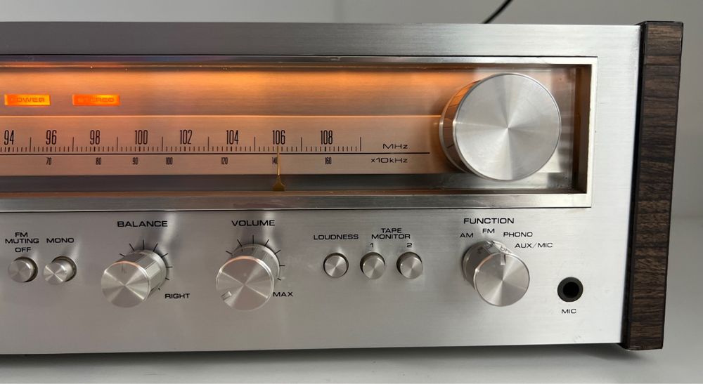 PIONEER SX-550/po serwisie/ALUMINIUM + DĄB/okazja/1976 rok/IGŁA
