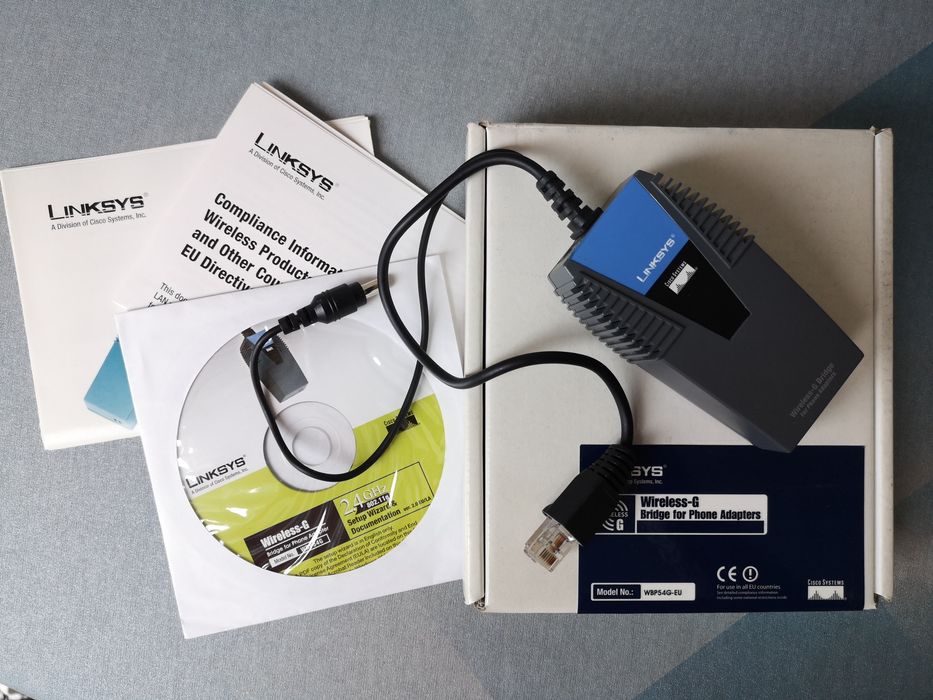 Linksys Wireless-G Bridge WBP54G V2 bezprzewodowy most do bramek VoIP