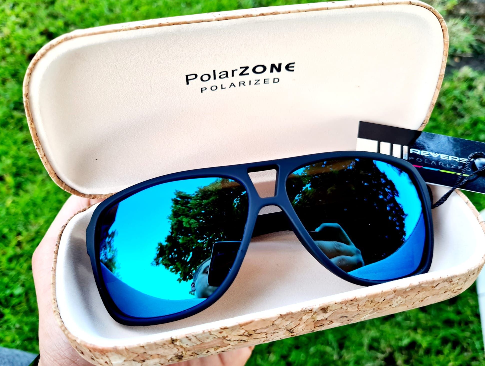 Nowe męskie okulary przeciwsłoneczne lustrzane Polaryzacyjne Revers