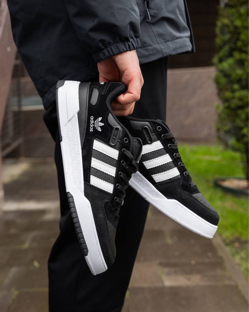 Мужские кроссовки адидас форум лоу Adidas Forum Low Black White 40-44