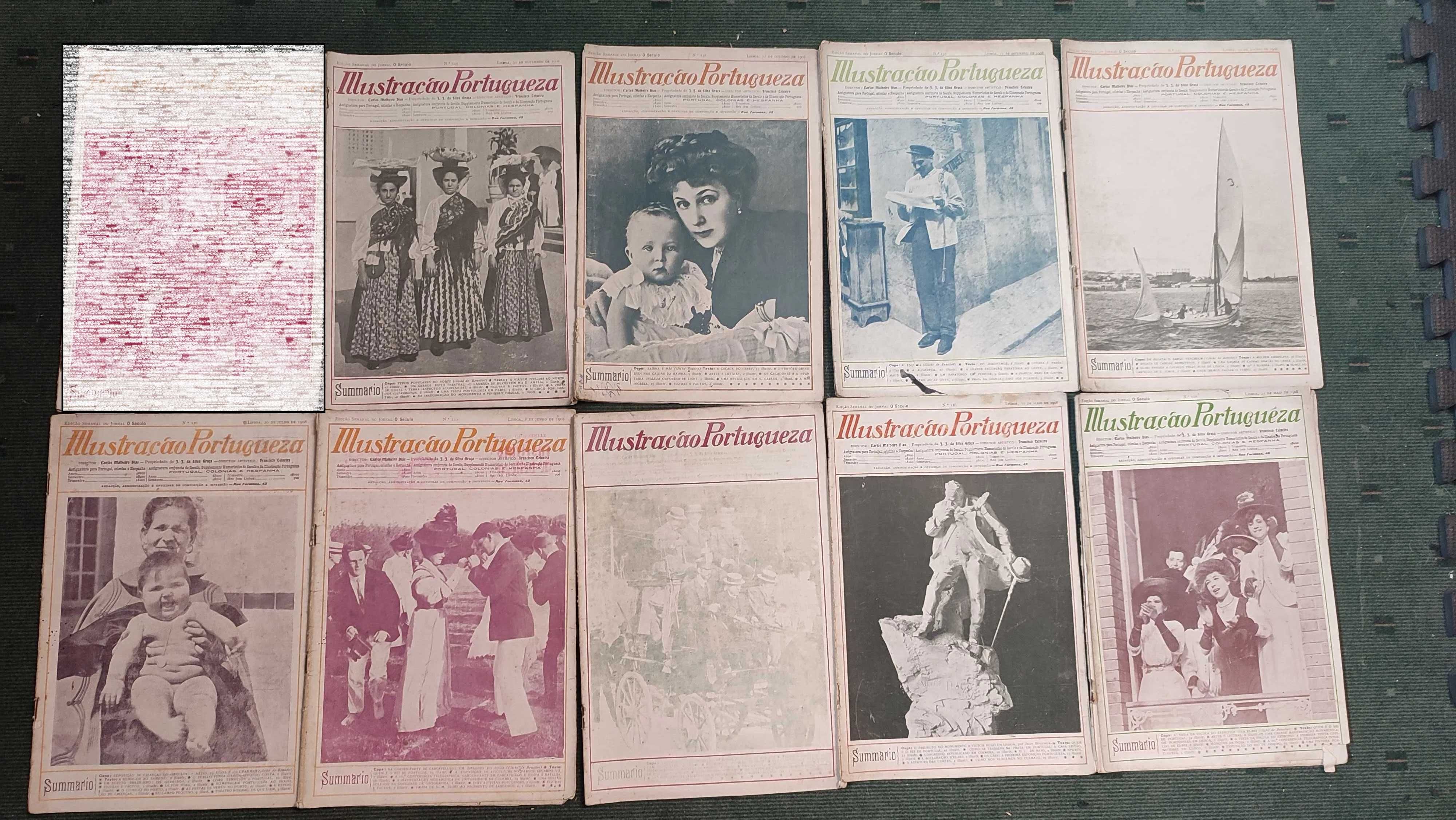 Lote 13 revistas Ilustração Portugueza - Anos de 1908