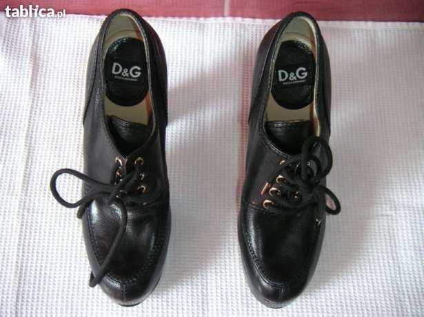 Buty damskie D & G wysoki obcas czarne OKAZJA!