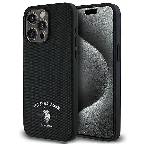 Etui US Polo Printed DH Logo na iPhone 15 Pro Max 6,7" - czarne