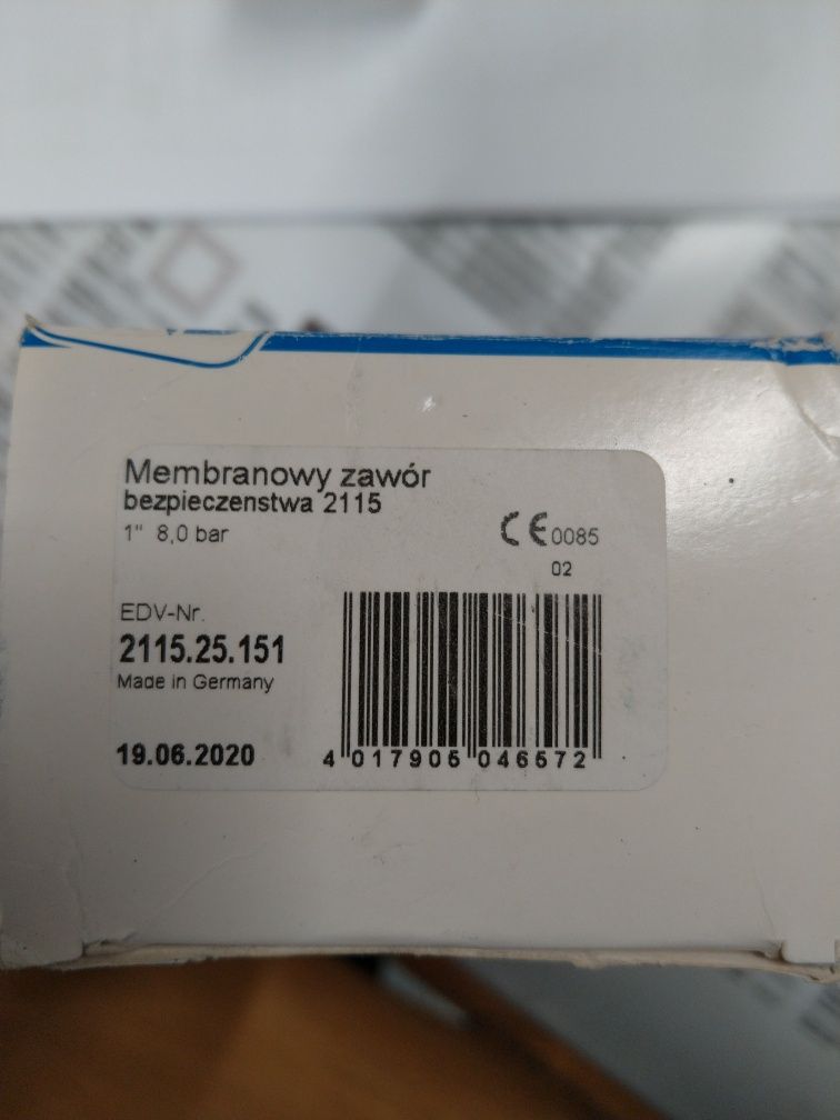 Membranowy zawór bezpieczeństwa