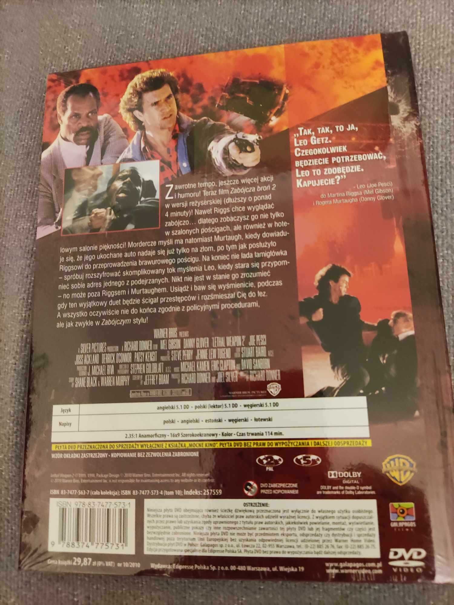 Kolekcja płyt DVD Zabójcza broń 1-4 pakiet 4 części lektor polski PL