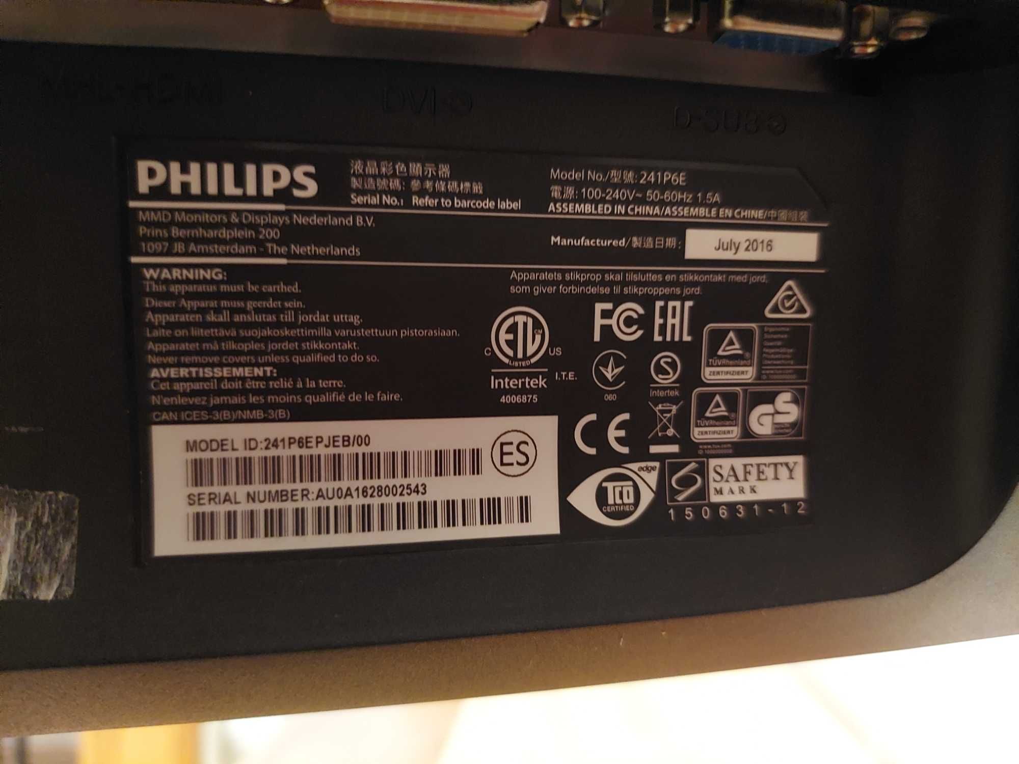 Monitor 24 cali Philips 241P6E