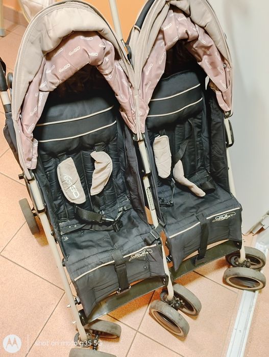 Wózek spacerowy parasolka bliźniaczy