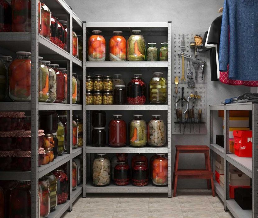 Стеллаж 180х90х40 см металлический Полки 5 шт/Стелаж для склада гаража