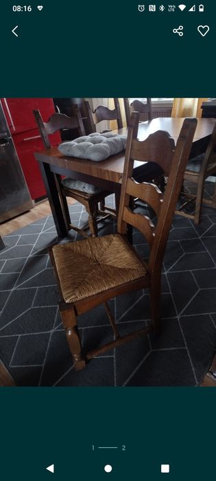 Stół krzesła dębowe
