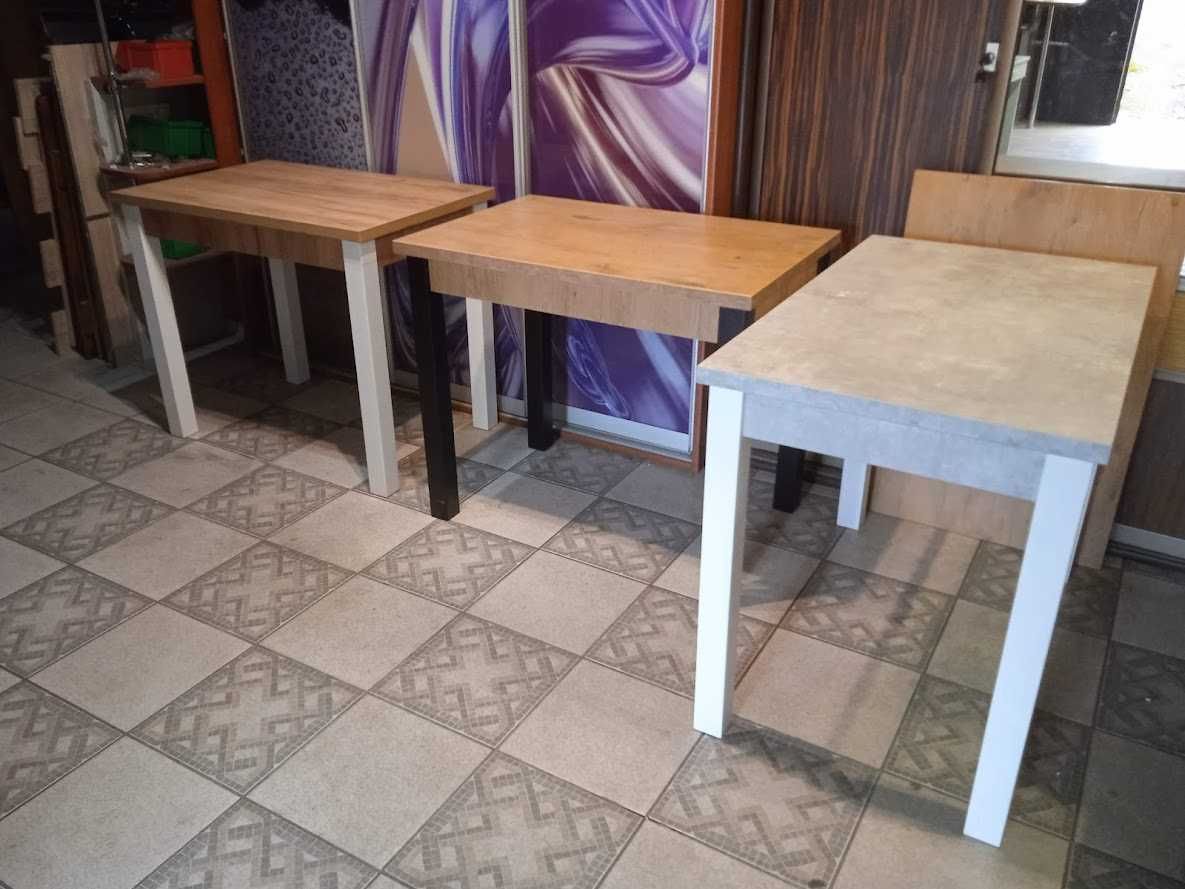 STÓŁ 90X60  blat3cm beton jasny  nogi białe inne wymiary kolory
