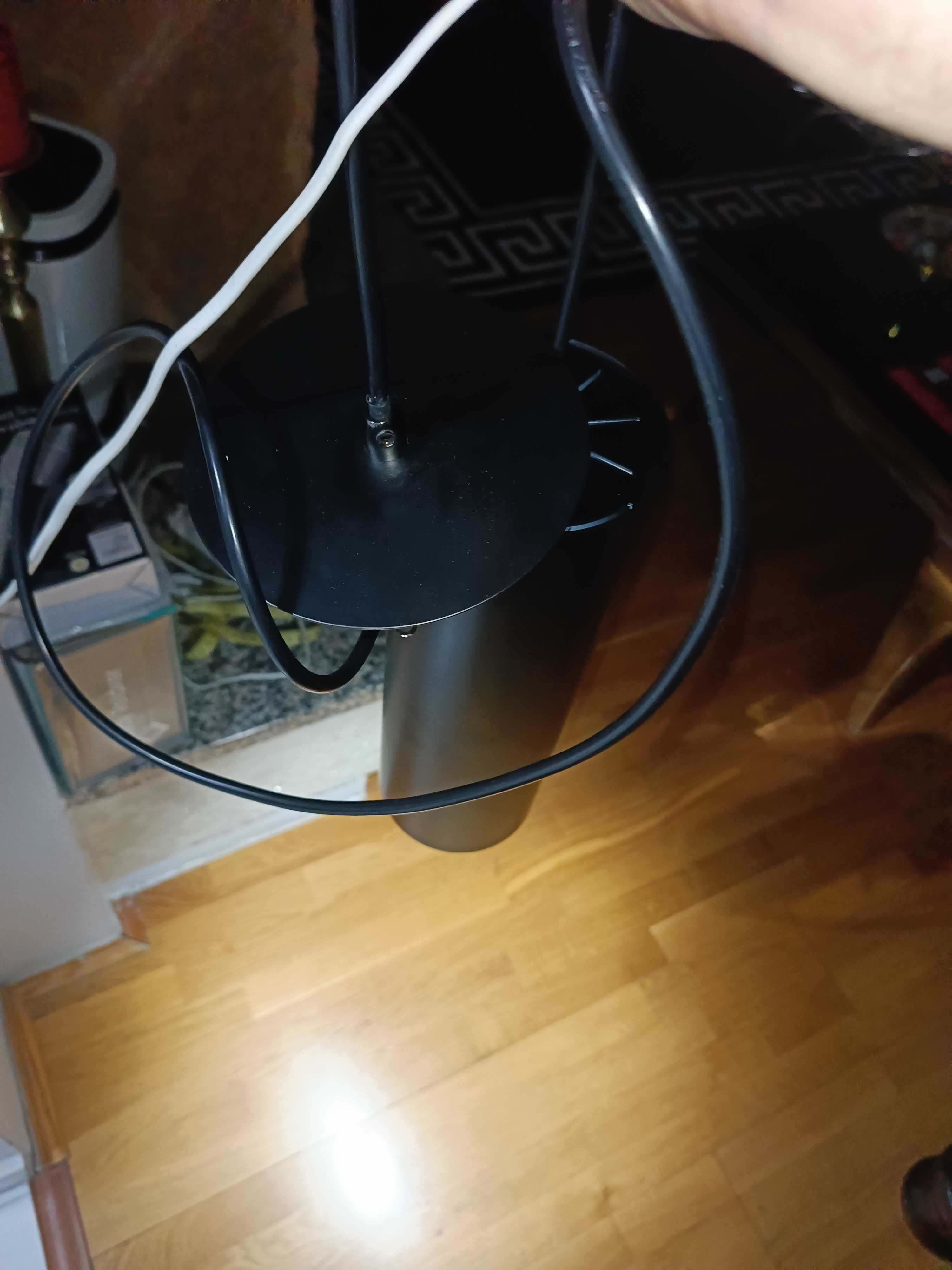 Lampa Sufitowa Wisząca do kuchni, salon Tuba LED e27 nad Stół czarna