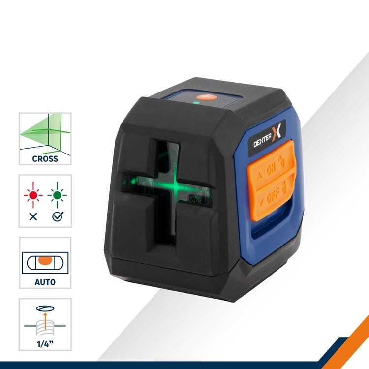 Nível laser cruz verde autonivelante Dexter