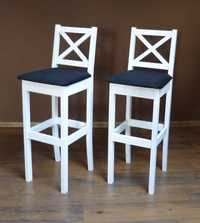 krzesło biały hoker barowy X białe krzesła hokery wysokie drewniane