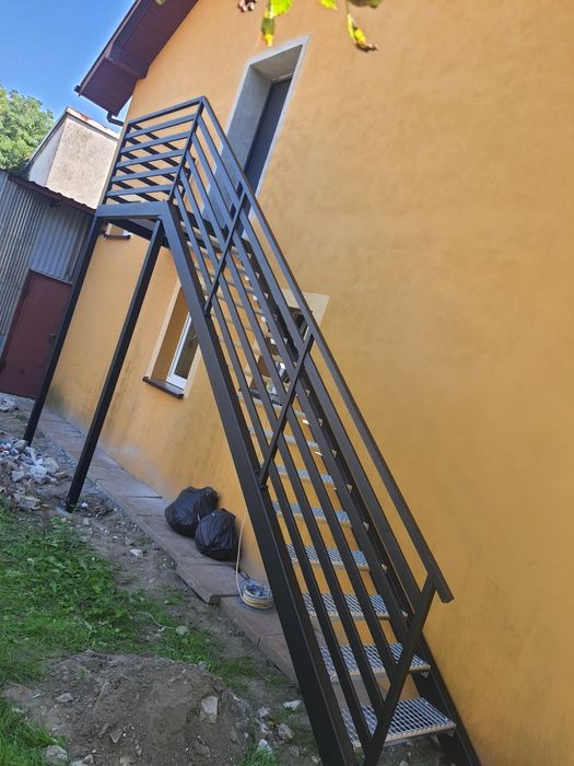 Schody stalowe zewnętrzne ocynk ogniowy