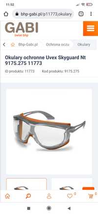 Nowe okulary ochronne UVEX skyguard NT  WYPRZEDAŻ
