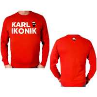 Bluza męska Karl Lagerfeld czerwona model Ikonik