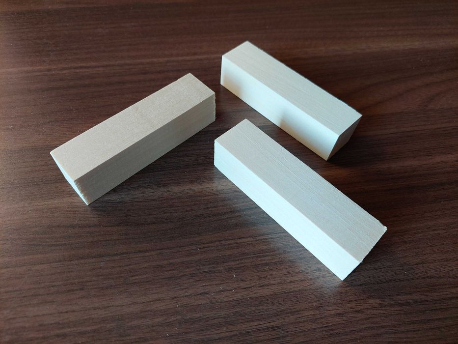 Klocki lipowe 10x2,5x2,5 cm zestaw 24 szt.