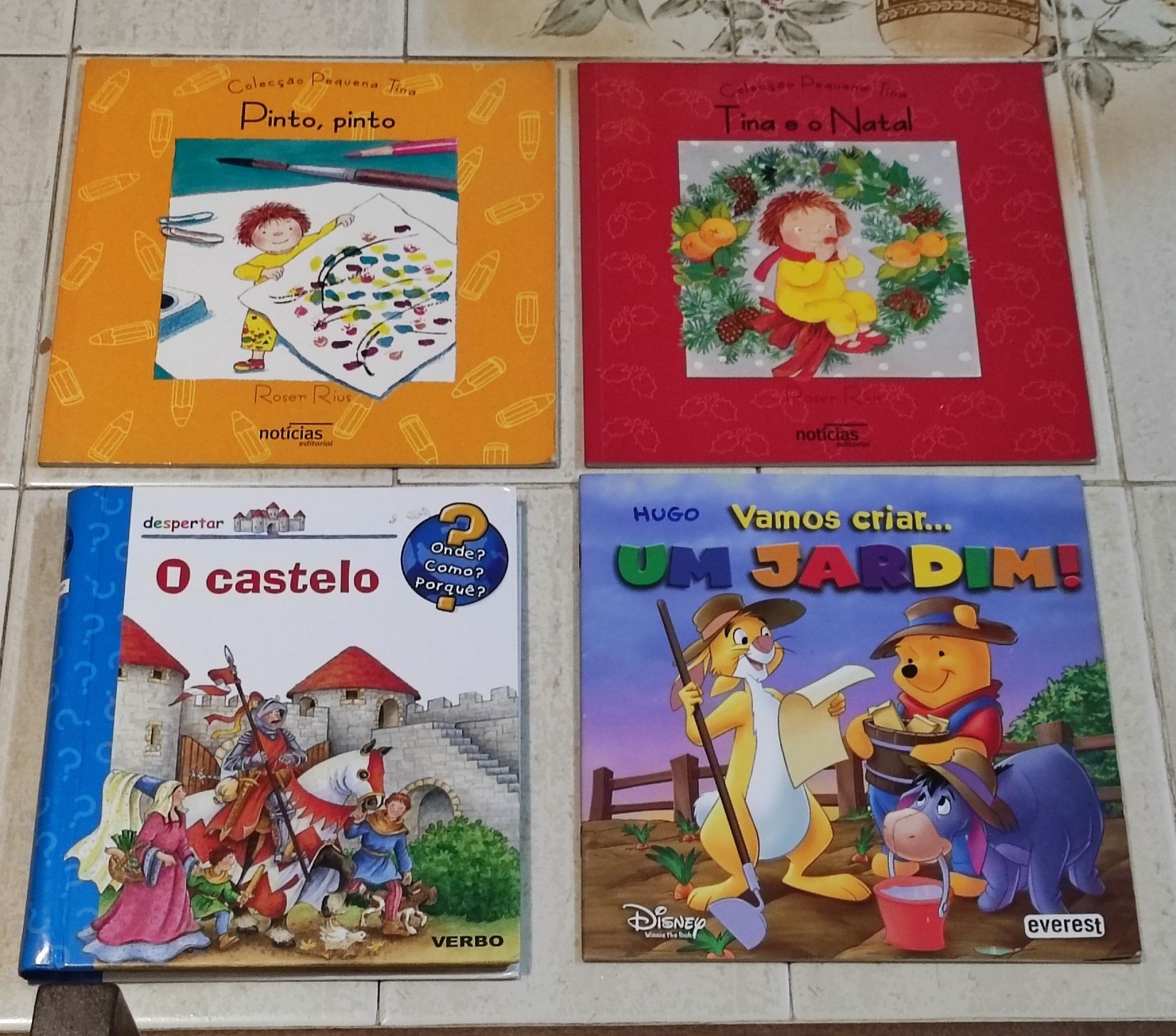 Vários livros para crianças