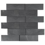 Płytki Łupek Black Slate Naturalny 10x30x0,8-1,3 cm Elewacja Ściana