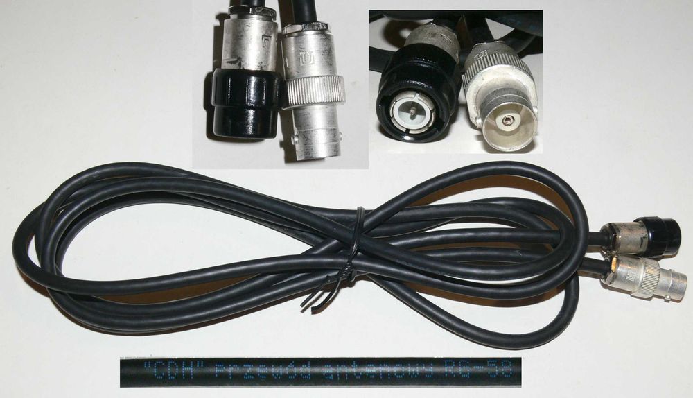 kabel RG58 WTYK BNC50 - GNIAZDO BNC50 długość 1,8m UNITRA