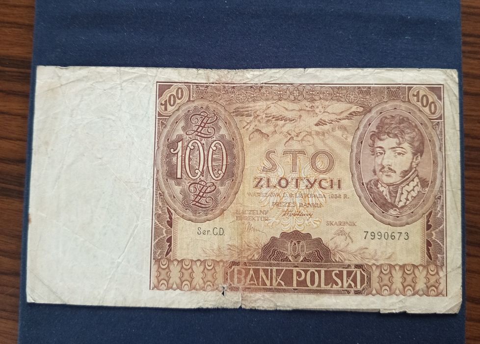 Banknot 100 złotych 1934 rok