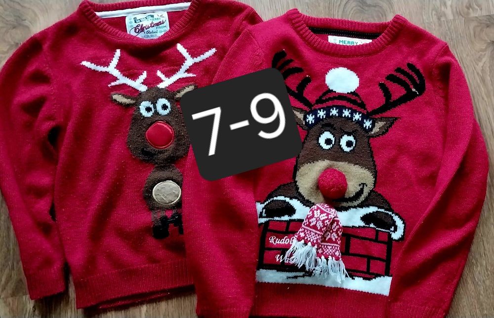 Дитячі новорічні светри парні багато