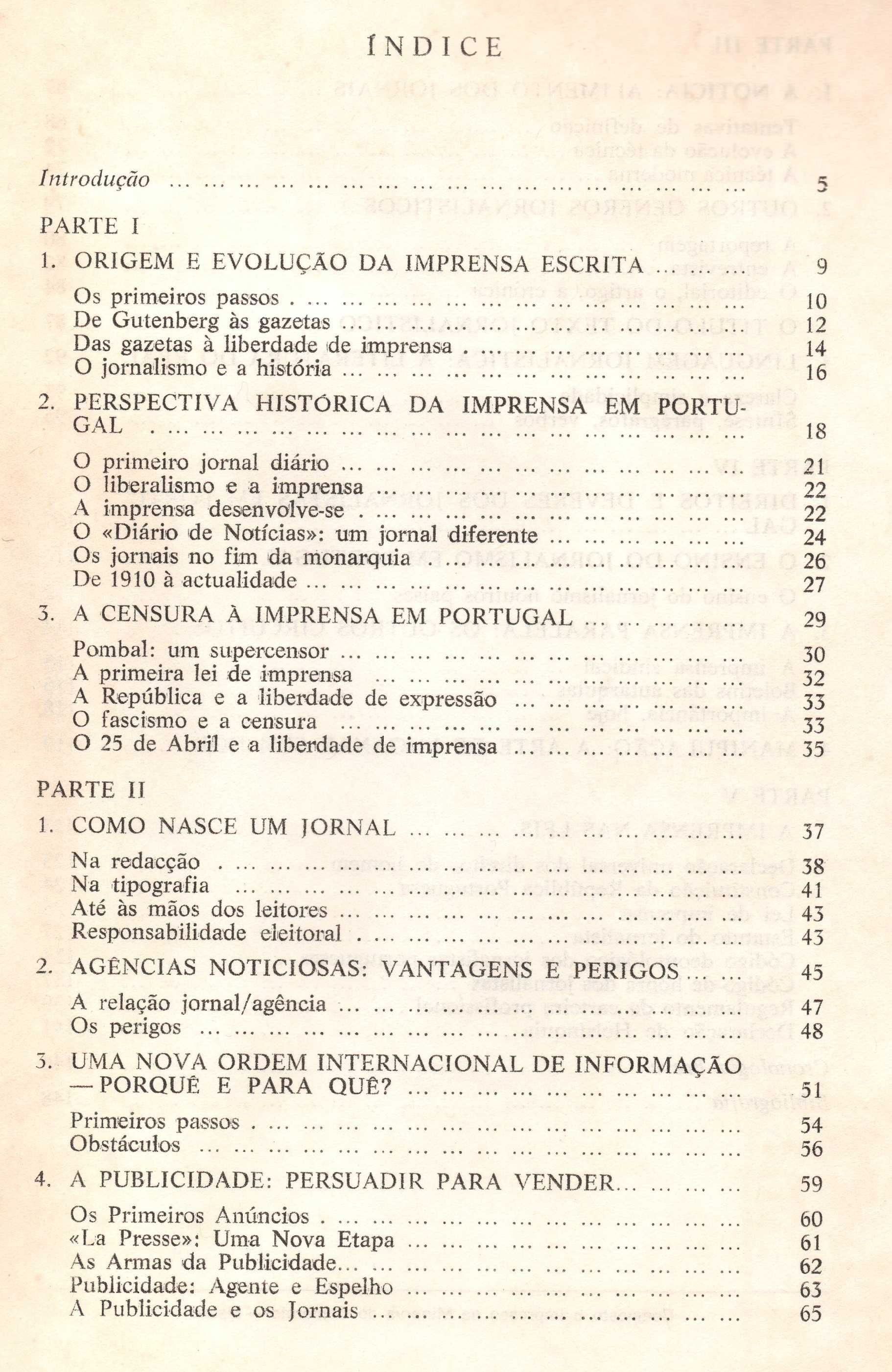 "Noções de Jornalismo" de José Jorge Letria e José Goulão