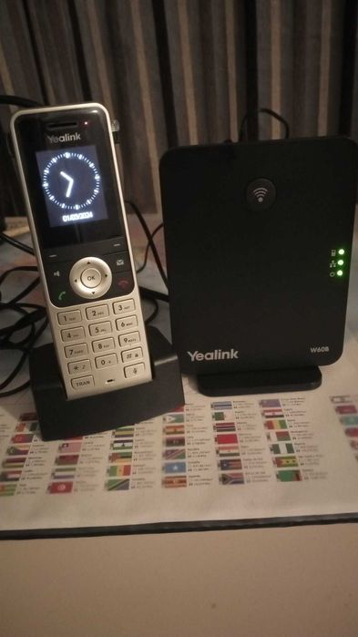 Telefone sem Fios Yealink T56H + Power Over Ethernet W60B - Usado
