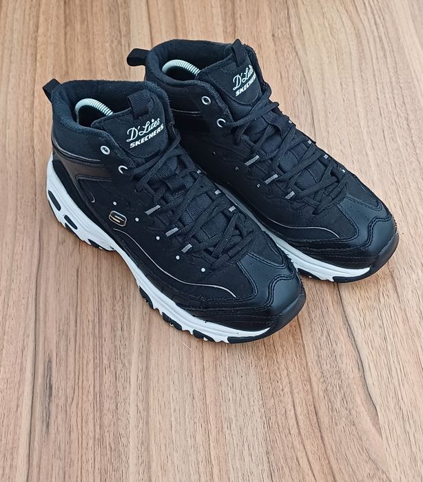 Skechers DLites жіночі зимові черевики високі теплі кросівки 37-38р
