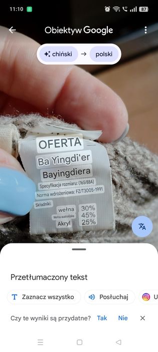 Damski kardigan rozmiar M