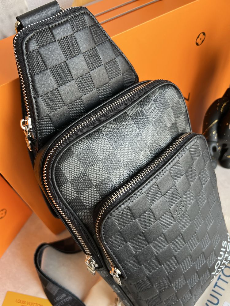 Нова колекція! Слінг Louis Vuitton Avenue, чоловіча сумка. Луи витон