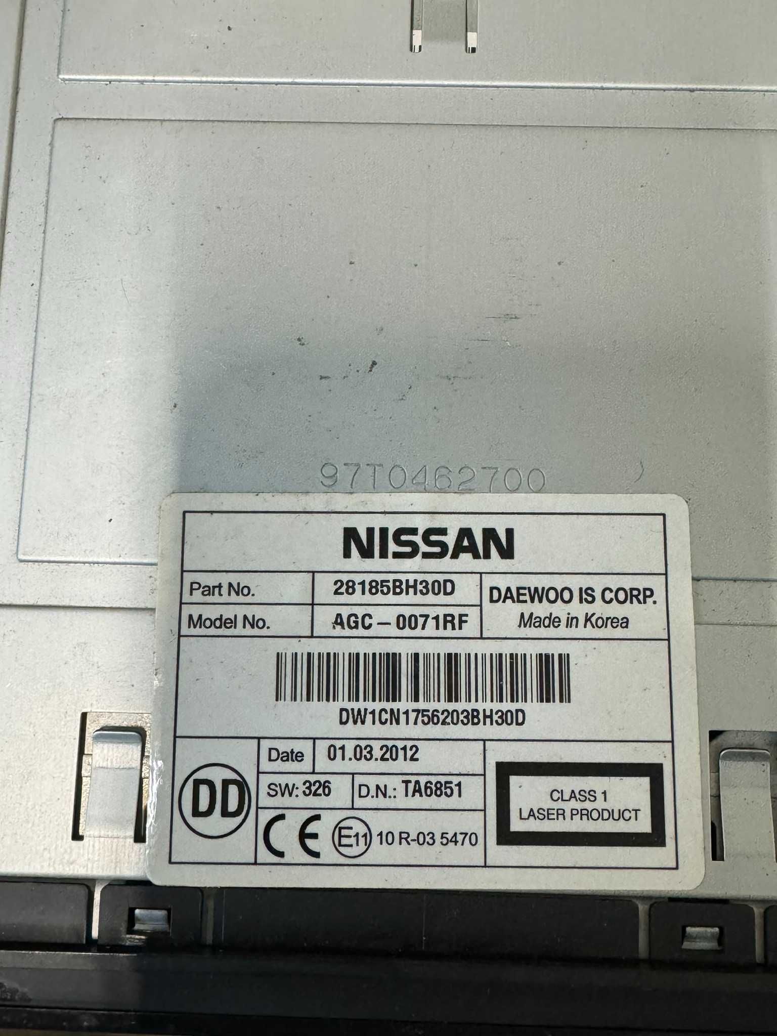 Radio Nissan Qashqai Lift nr org. 28185BH30D