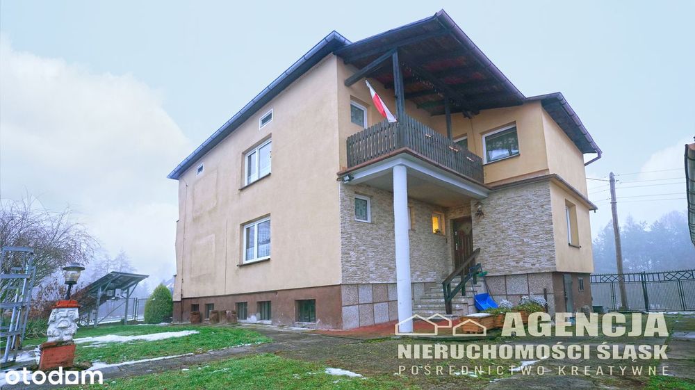 Duża działka, dom 2-rodzinny+duży garaż 2-stanowiskowy, fotowoltaika