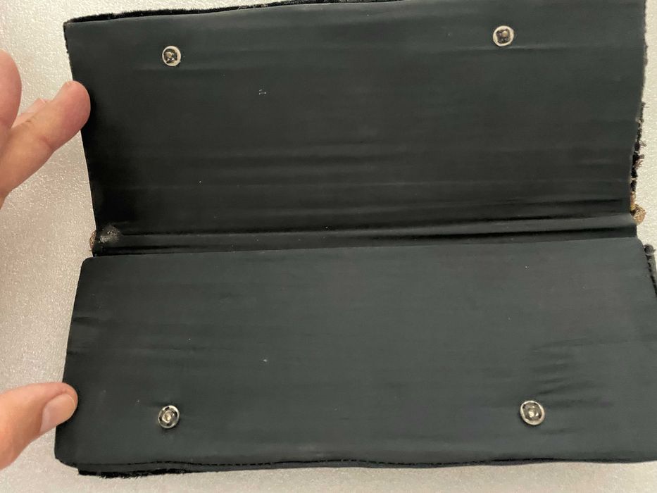 Вінтажний оксамитоввий театральний клатч з ручною вишивкою