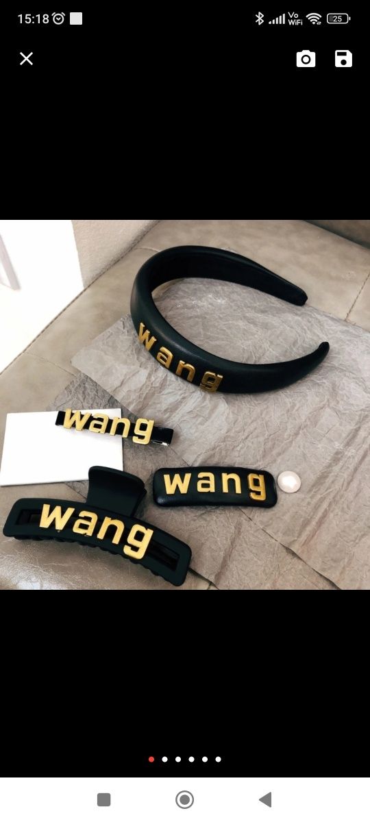 Opaska na głowę i włosy logo Wang