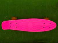 Пенні Борд, скейтборд дитячий, яскраво рожевий, колеса зі світлодіод.