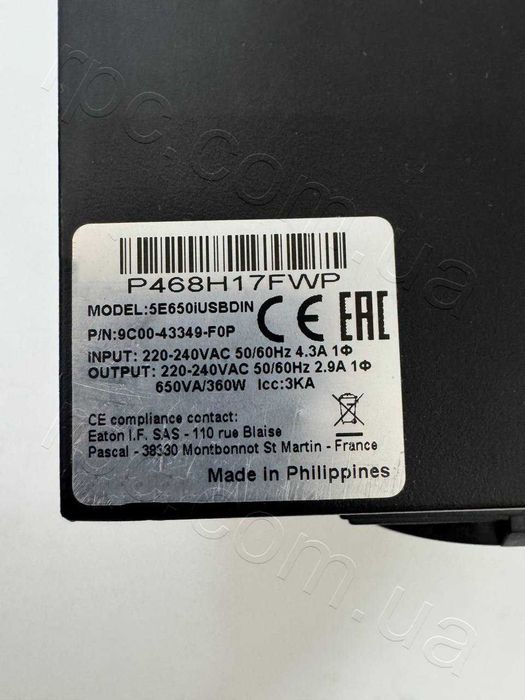 Безпребійник Eaton 600, 650 VA ДБЖ ИБП UPS 360W