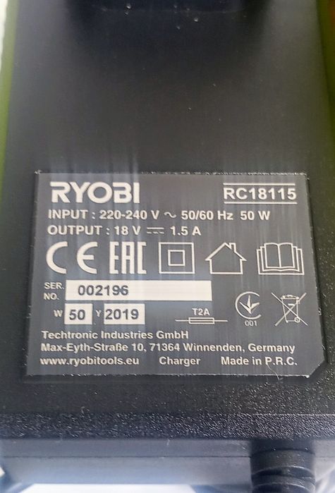 Zestaw akumulatorowy Ryobi 18V One+ akumulator ładowarka