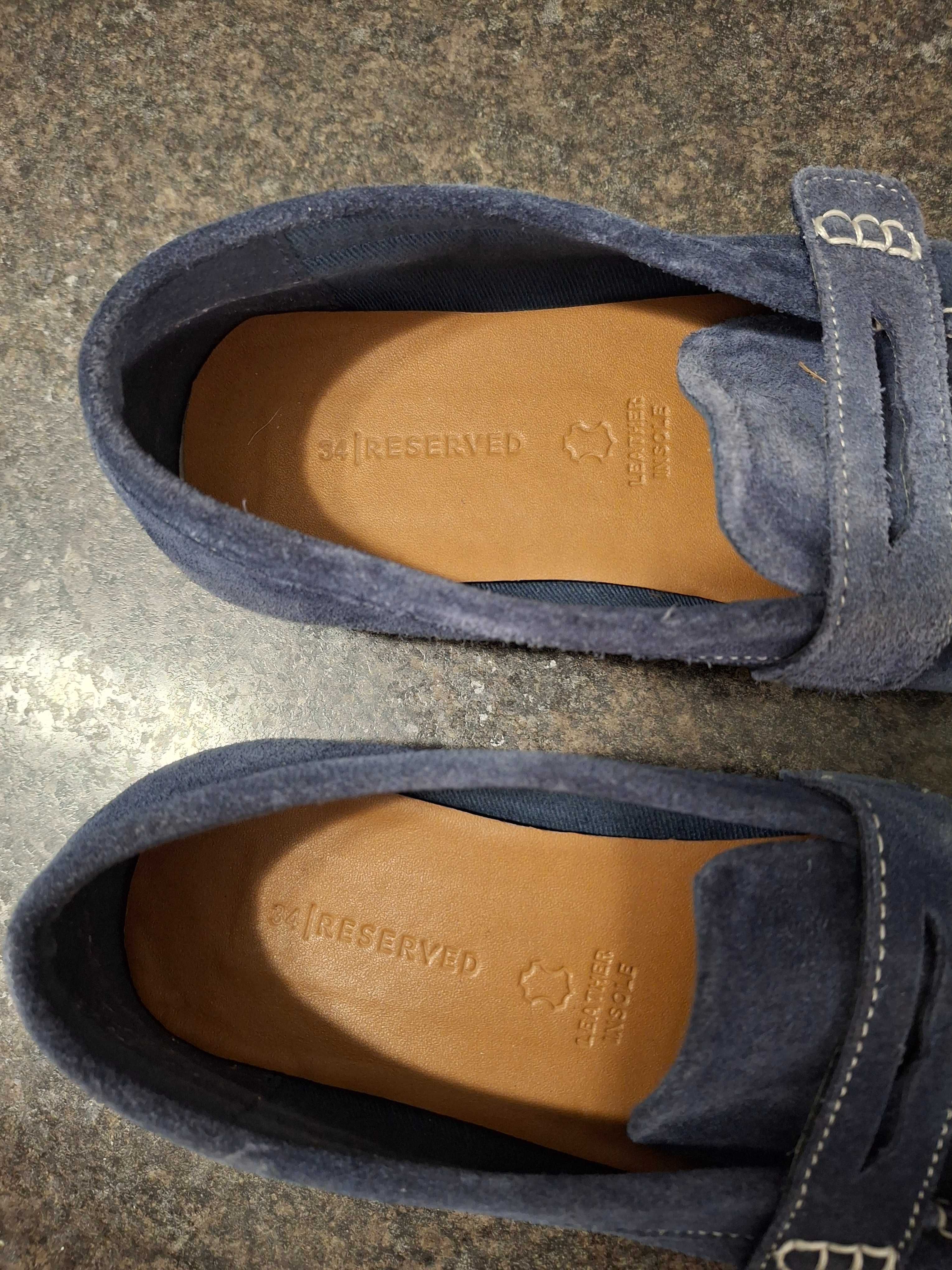 Mokasyny/buty zamsz r. 34 Reserved
