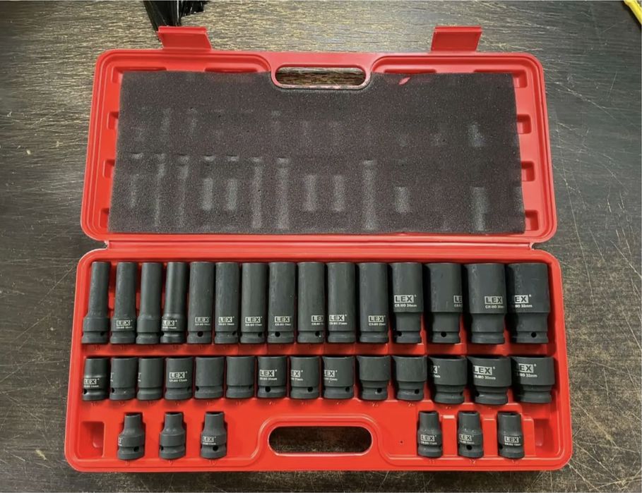 Набір головок для ударного гайковерта LXISS36E 1/2 дюйма 35 ел 10-32мм