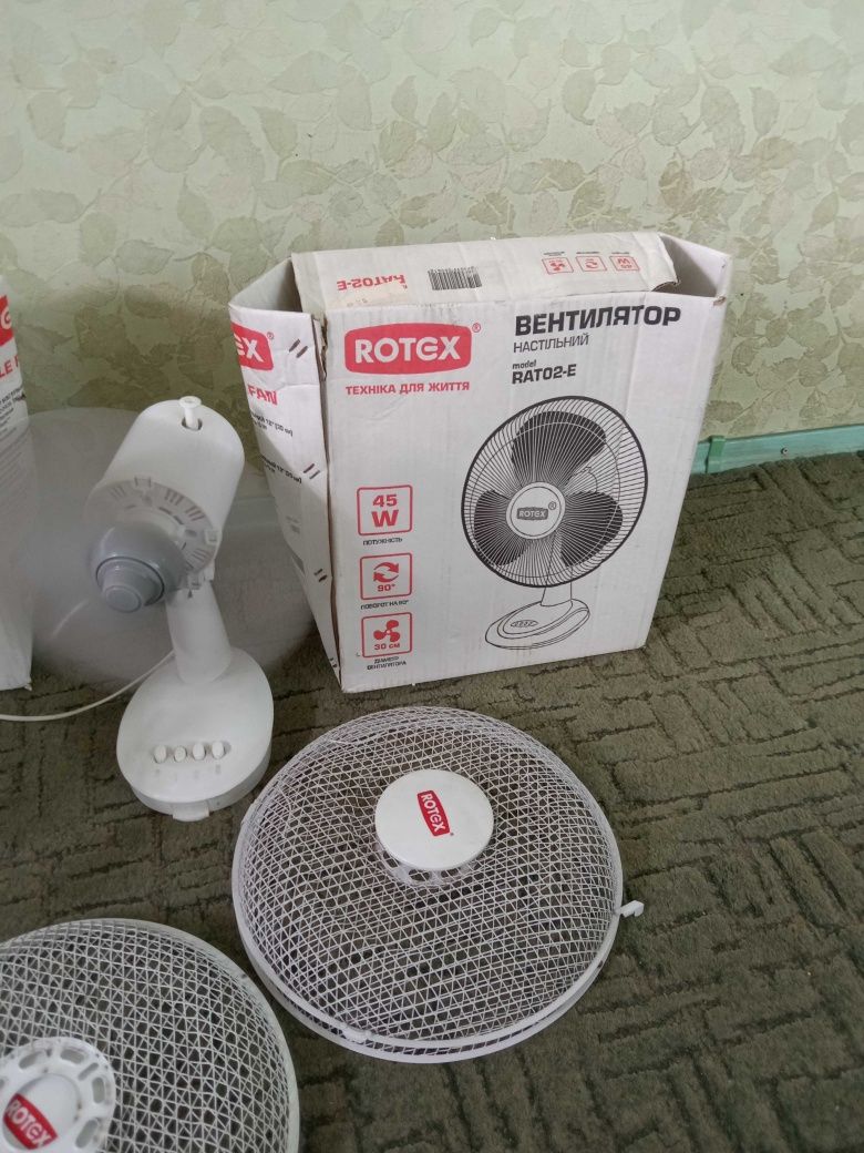 2 вентилятора Rotex rato2-E настольный вентилятор