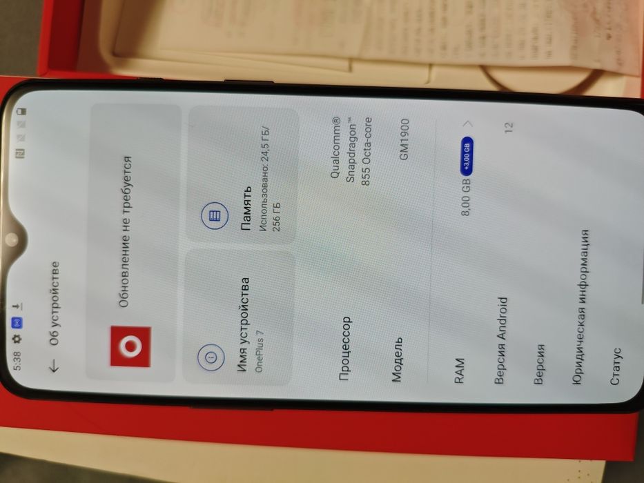 One plus 7  8/256 gb