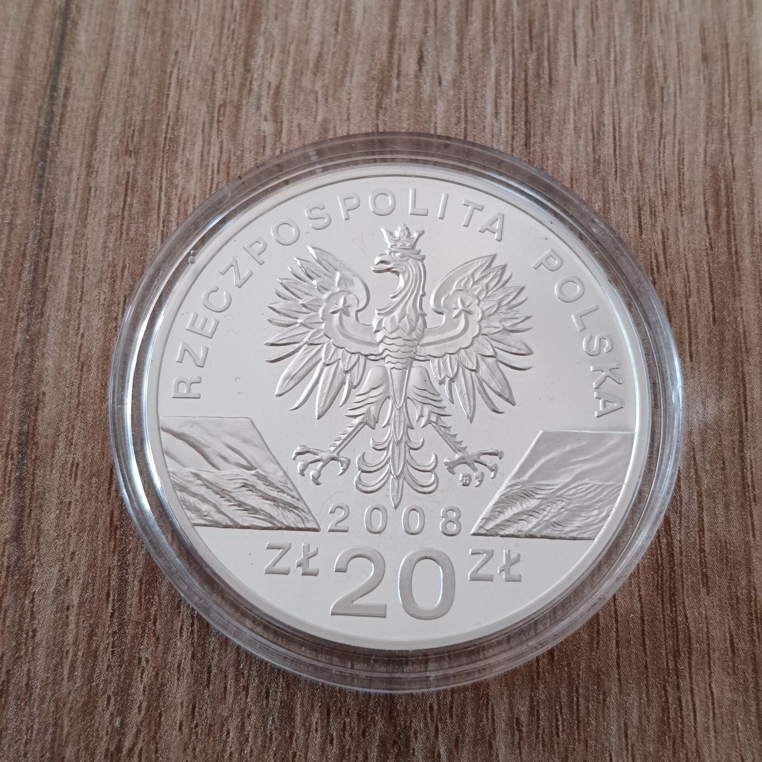 20 zł Sokół Wędrowny zwierzęta świata srebro