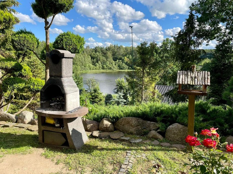 Domek Góralski Zuzia z jakuzzi/balią na Kaszubach nad jeziorem Deka