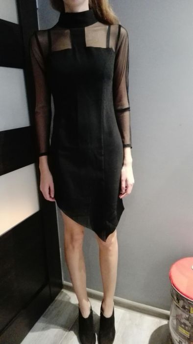 Asymetryczna sukienka Mielczarkowski polski projektant rozmiar M 38