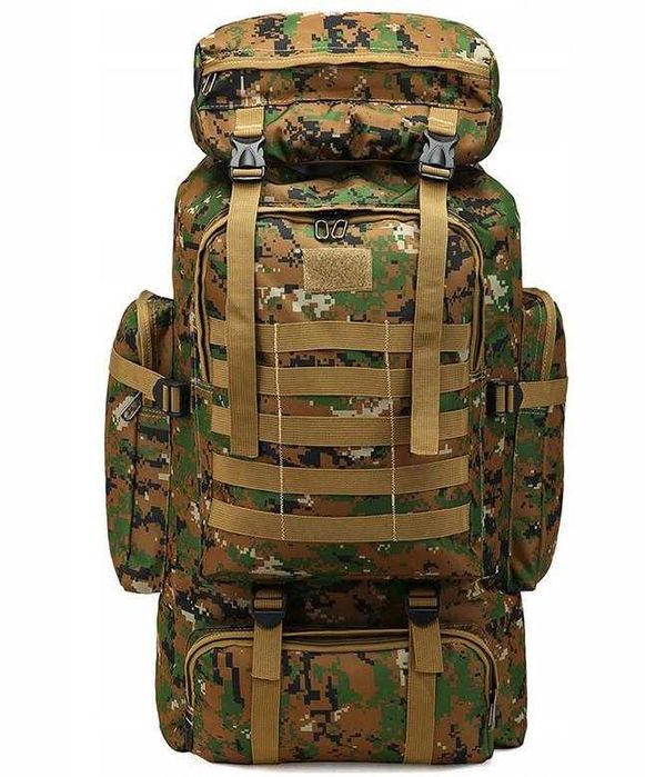 Nowy plecak turystyczny trekkingowy taktyczny moro zasobnik XL 80l