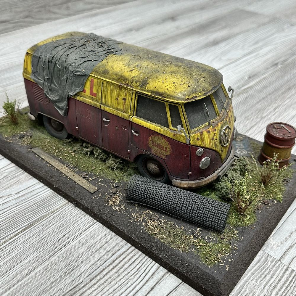Diorama VW T1 “Pão de Forma” Escala 1/18 – Decoração Shell