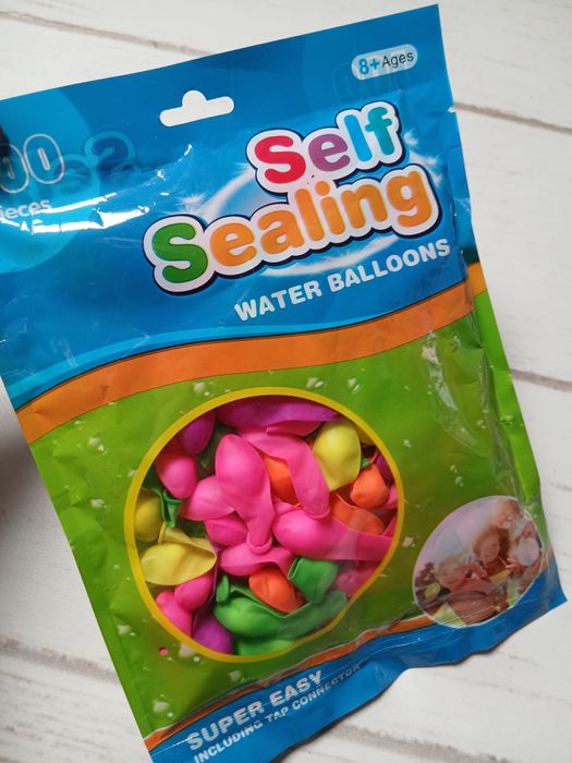 Balony wodne samozamykające kolorowe 100 sztuk 8+
