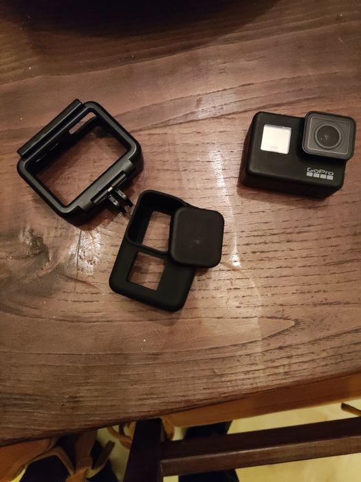 Gopro 7 black, caixa protetora e capa de silicone