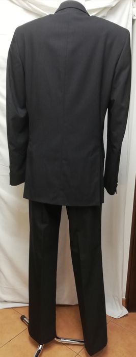 Garnitur męski dwuczęściowy cienki prążek